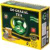 Do Ghazal tea groene thee verpakking met glas en theezakje op productpagina.