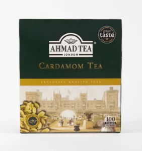 Ahmad Cardamom Tea, verpakking met 100 theezakjes