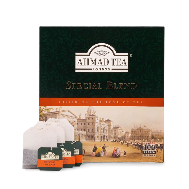 Verpakking Ahmad Special Blend zwarte thee met bergamot, ideaal voor wie verse thee kopen wil.