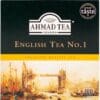 Verpakking van Ahmad English Tea No.1 met 100 theezakjes voor wie zwarte thee kopen wil.