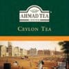 Verpakking van Ahmad Ceylon Tea, 100 theezakjes, authentieke Sri Lanka thee met klassiek label.