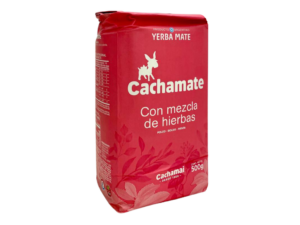 Verpakking Cachamate Rosa – yerba mate met poleo, boldo en munt 500 g