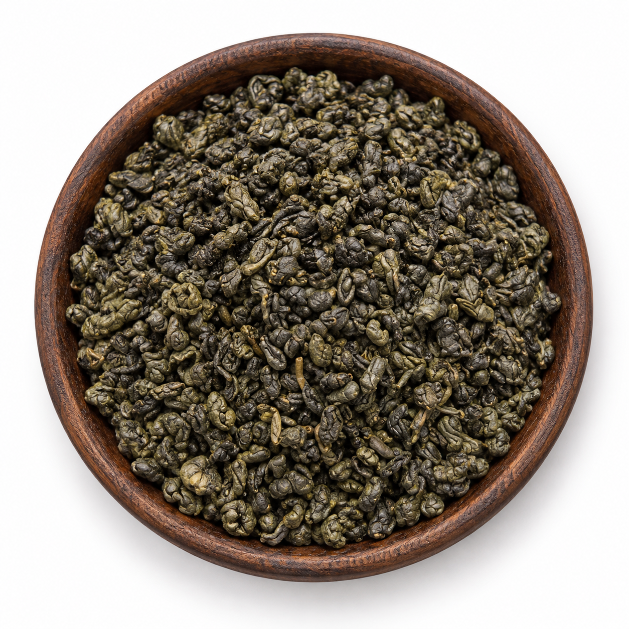 Gunpowder groene thee voor een mengsel met munt